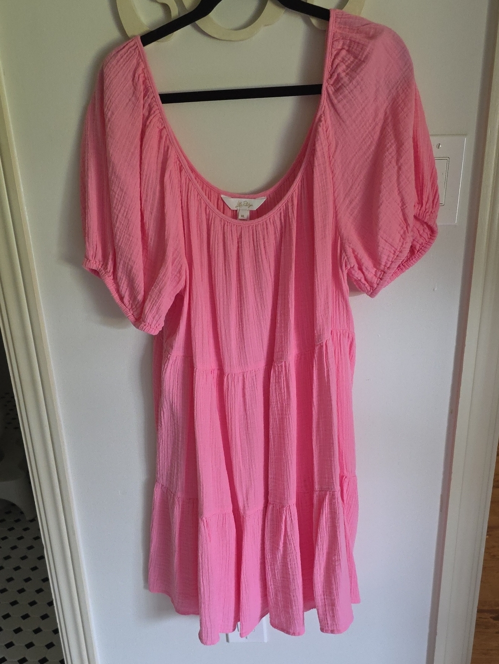 Lilly Pulitzer Pink Tiered Cotton Dress